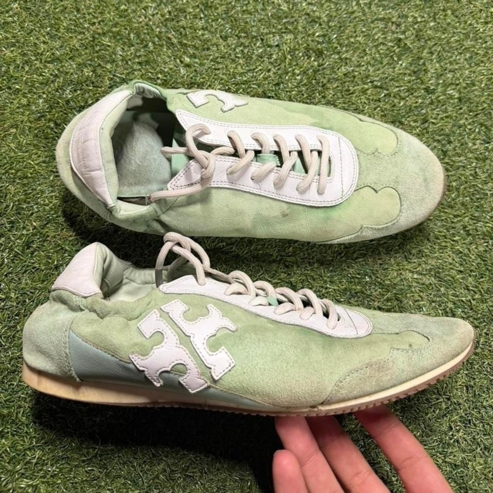 Tory Burch Suede Sneakers‎ (Green) – Women's Size 8
